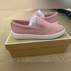 Michael Kors Keaton Slip on  Printed Leather Sneakers